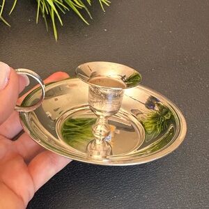 Elegant vintage  Silver coated Candle Holder